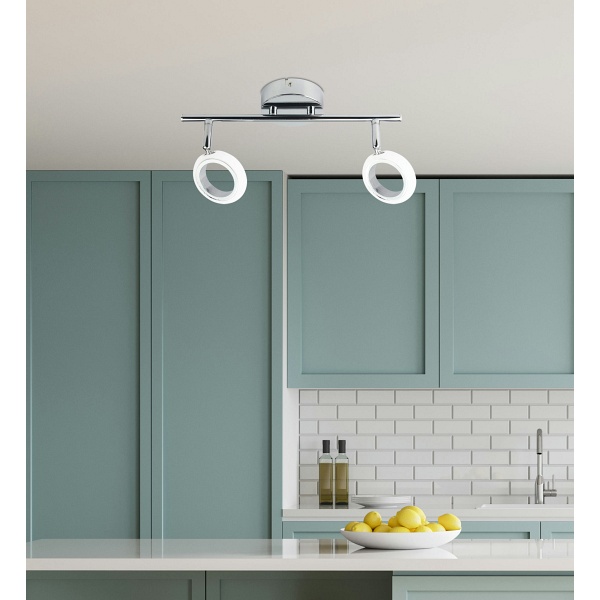 Aurelion Lampa Sufitowa Listwa 2X4W Led Chrom 3000K Candellux