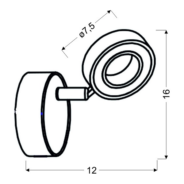 Vinola Lampa Kinkiet 1X5W Led Chrom 3000K Candellux