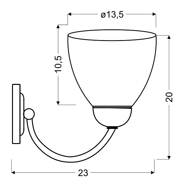 Uli Lampa Kinkiet 1X60W E27 Satyna Candellux