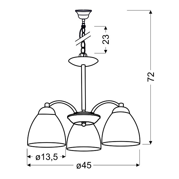 Uli Lampa Wisząca 3X60W E27 Satyna Candellux