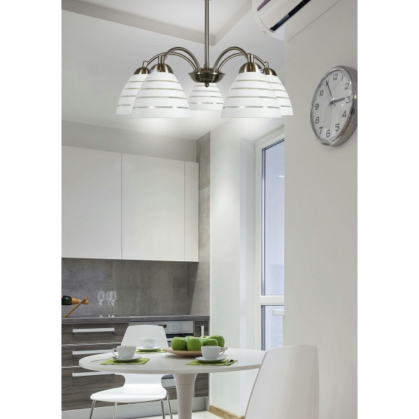 Uli Lampa Wisząca 5X60W E27 Satyna Candellux