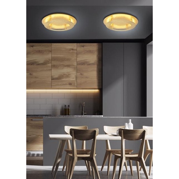 Merle Lampa Sufitowa Plafon 50 24W Led 3000K Złoty Candellux