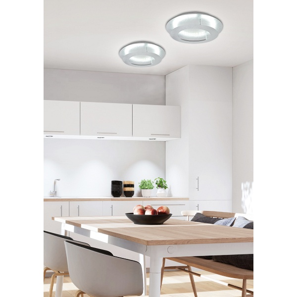 Merle Lampa Sufitowa Plafon 50 24W Led 3000K Srebrny Candellux