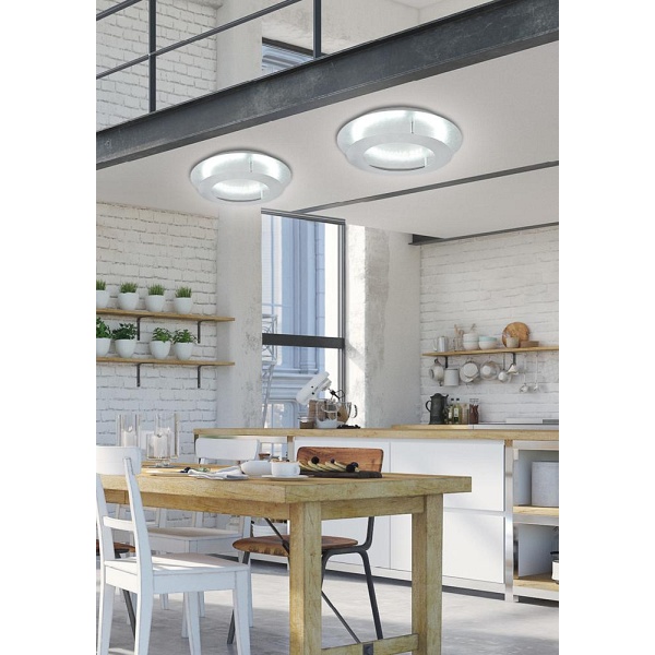 Merle Lampa Sufitowa Plafon 50 24W Led 3000K Srebrny Candellux