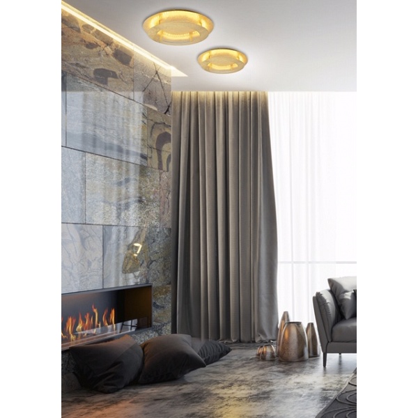 Merle Lampa Sufitowa Plafon 40 18W Led 3000K Złoty Candellux