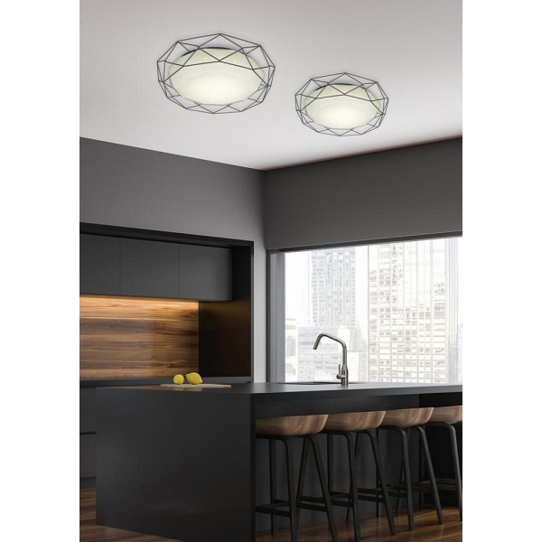 Sven Lampa Sufitowa Plafon 43 16W Led 3000K Szary Candellux