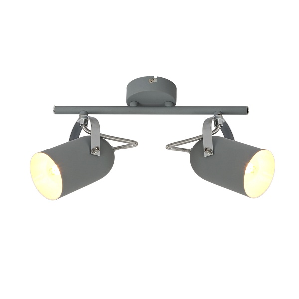 Gray Lampa Sufitowa Listwa 2X40W E14 Szary Candellux