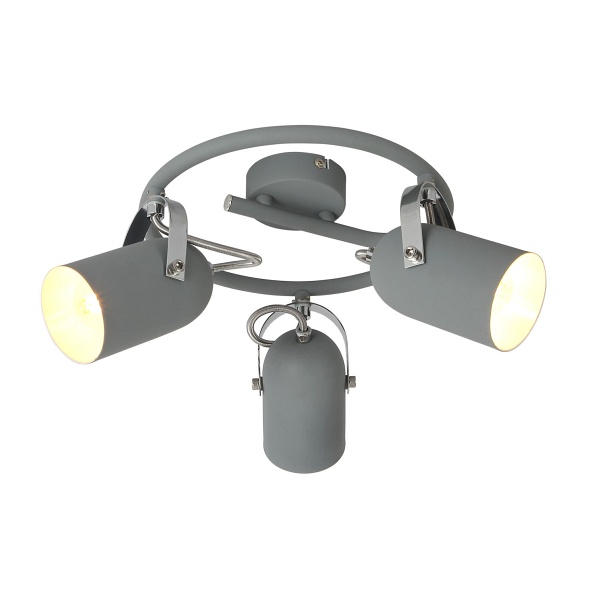 Gray Lampa Sufitowa Spirala 3X40W E14 Szary Candellux