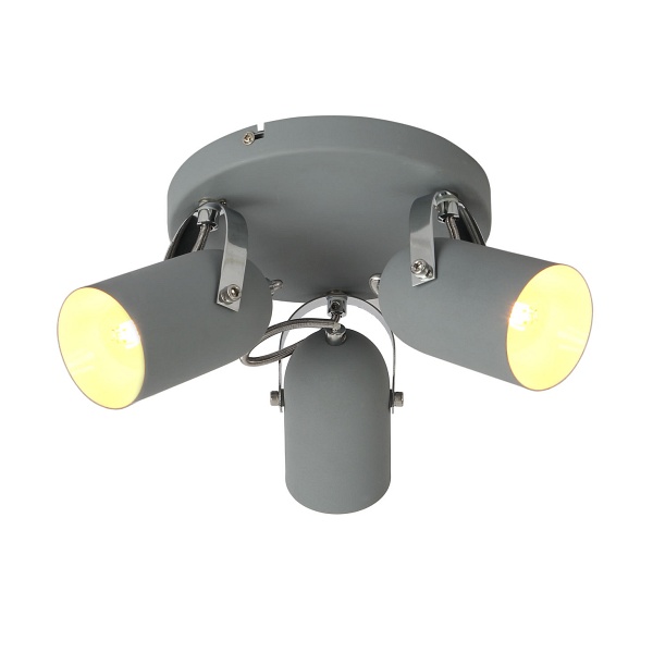Gray Lampa Sufitowa Plafon 3X40W E14 Szary Candellux
