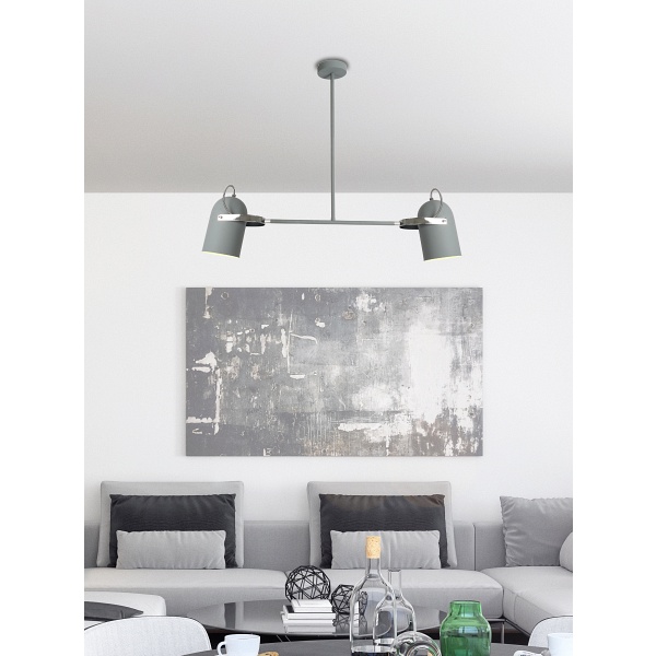 Gray Lampa Wisząca 2X40W E27 Szary Candellux