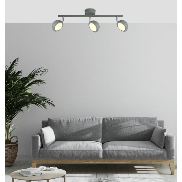 Mild Lampa Sufitowa Listwa 3X6W Led Szary 3000K Candellux