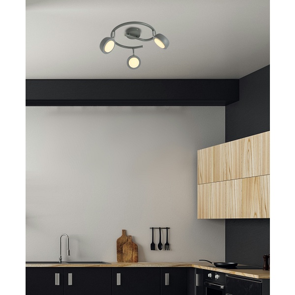 Mild Lampa Sufitowa Spirala 3X6W Led Szary 3000K Candellux