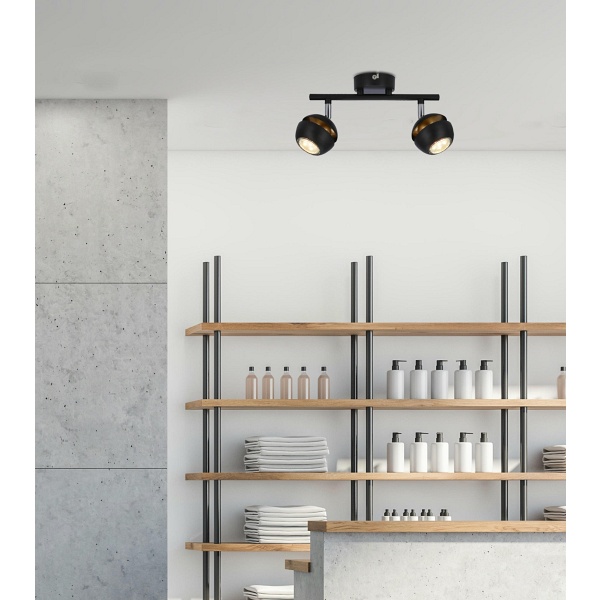 Listwa sufitowa Boni czarna 2x3w - Candellux