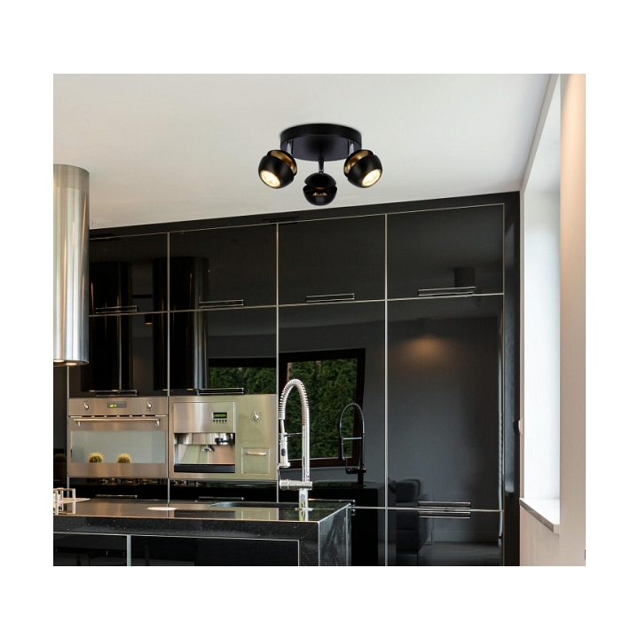 Plafon Boni czarny 3x3w - Candellux