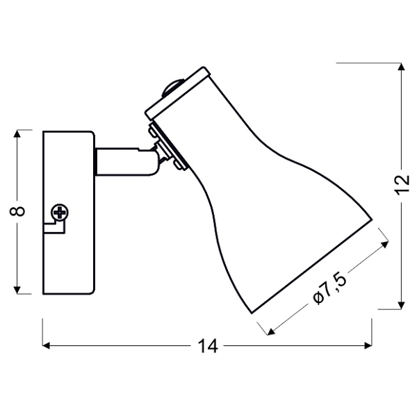 Julie Lampa Kinkiet 1X40W E14 Szary Candellux