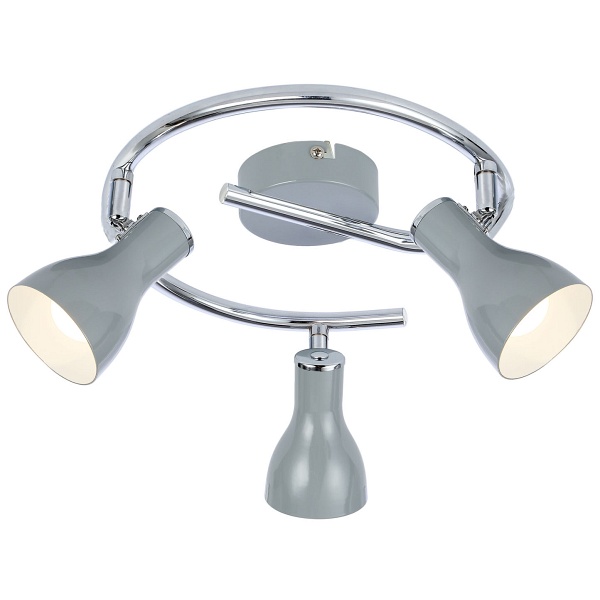 Julie Lampa Sufitowa Spirala 3X40W E14 Szary Candellux