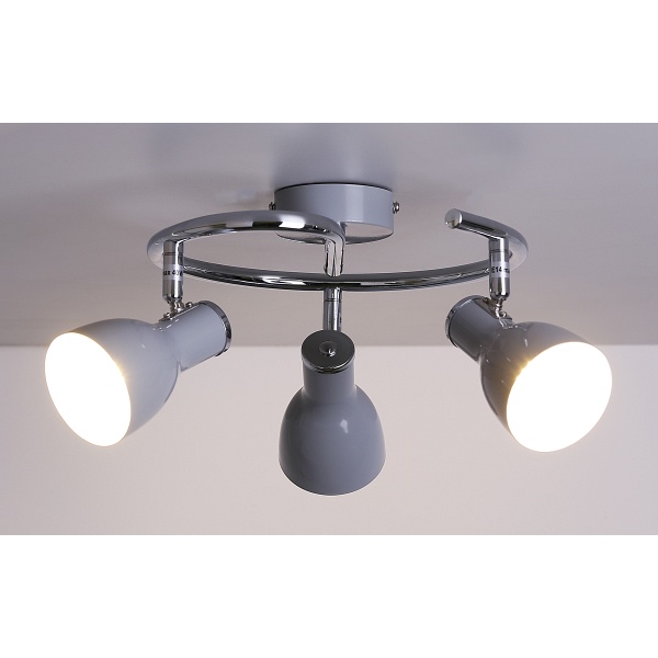 Julie Lampa Sufitowa Spirala 3X40W E14 Szary Candellux