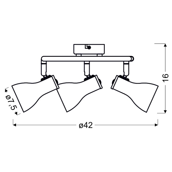Julie Lampa Sufitowa Spirala 3X40W E14 Szary Candellux