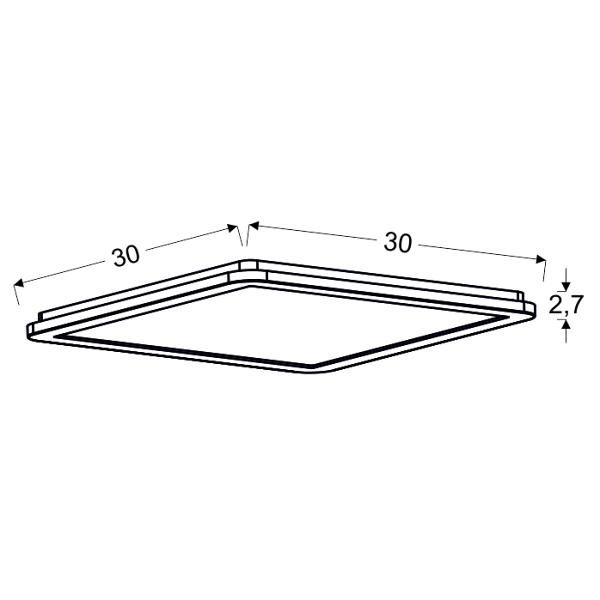 Nexit Lampa Sufitowa Plafon 30X30 18W Led Ip44 Satyna+Biały 3000K Candellux