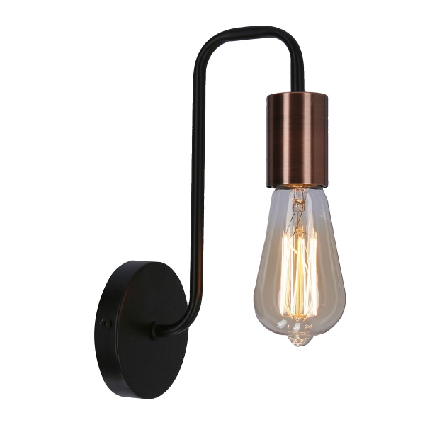 Herpe Lampa Kinkiet 1X60W E27 Czarny Candellux