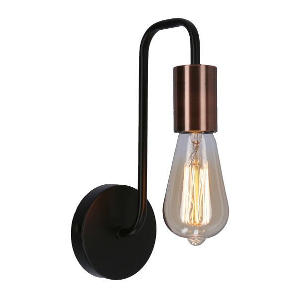 Herpe Lampa Kinkiet 1X60W E27 Czarny Candellux