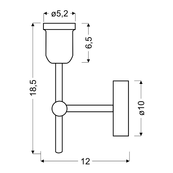 Kirimu Lampa Kinkiet 1X60W E27 Czarny Candellux