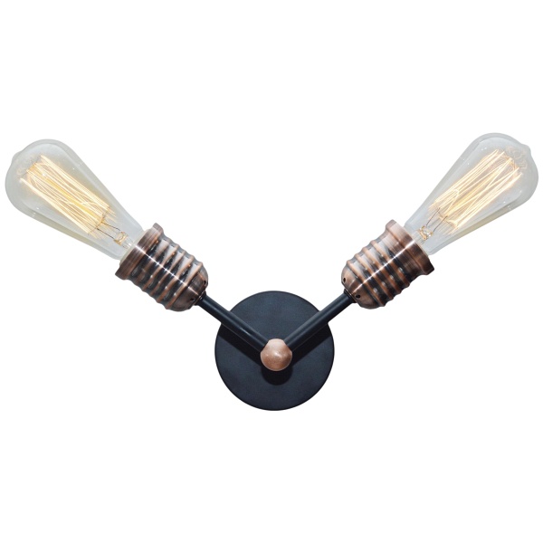 Kirimu Lampa Kinkiet 2X60W E27 Czarny Candellux