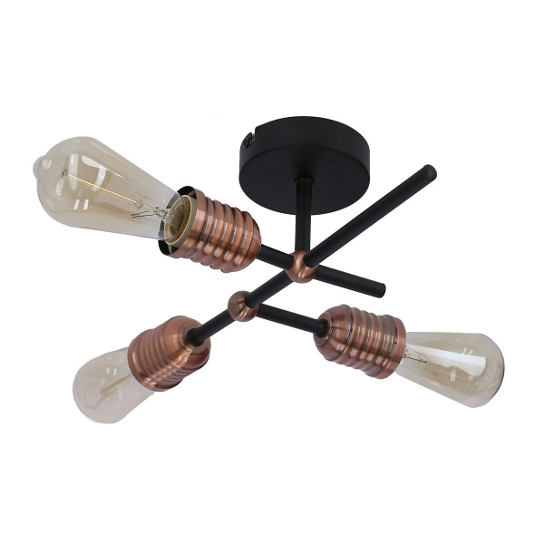 Kirimu Lampa Sufitowa 3X60W E27 Czarny Candellux