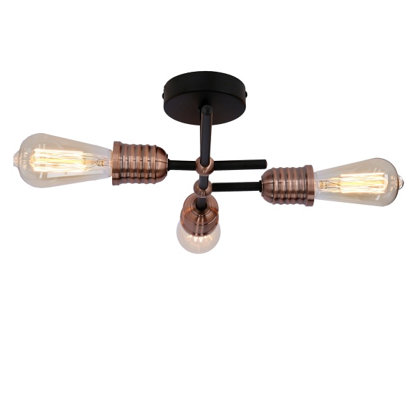 Kirimu Lampa Sufitowa 3X60W E27 Czarny Candellux