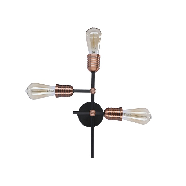 Kirimu Lampa Sufitowa 3X60W E27 Czarny Candellux