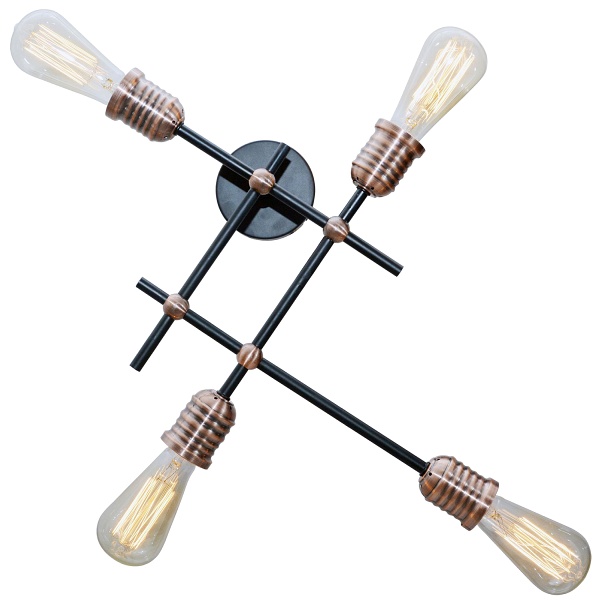 Kirimu Lampa Sufitowa 4X60W E27 Czarny Candellux