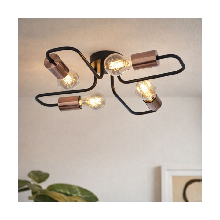 Lampa sufitowa Herpe czarna 4x60w - Candellux