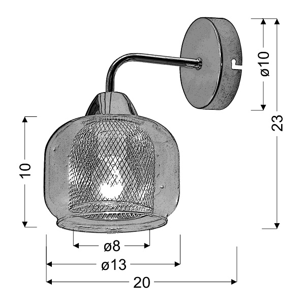 Ray Lampa Kinkiet 1X40W E14 Chrom Candellux