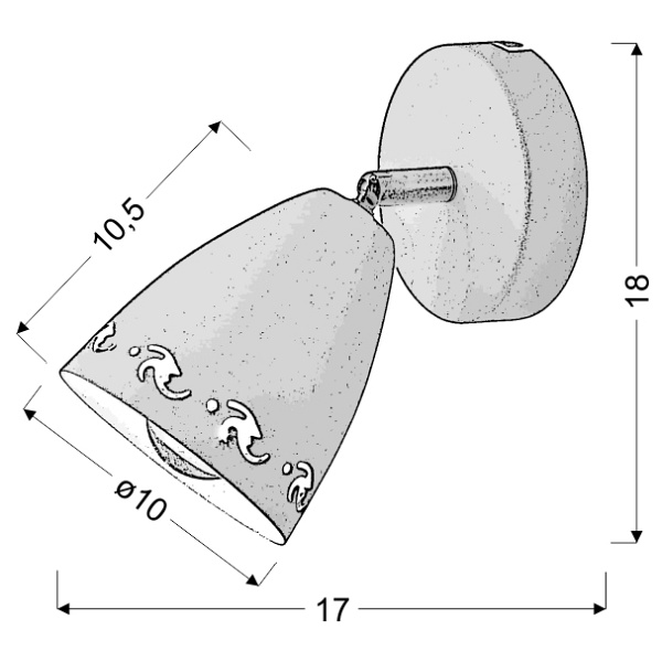 Coty Lampa Kinkiet 1X40W E14 Biały Mat Candellux