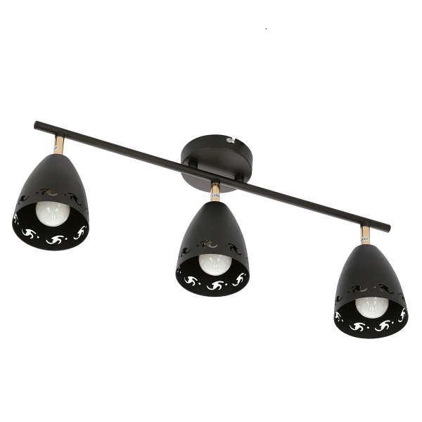 Coty Lampa Sufitowa Listwa 3X40W E14 Czarny Candellux