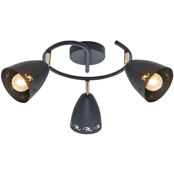 Coty Lampa Sufitowa Spirala 3X40W E14 Czarny Candellux