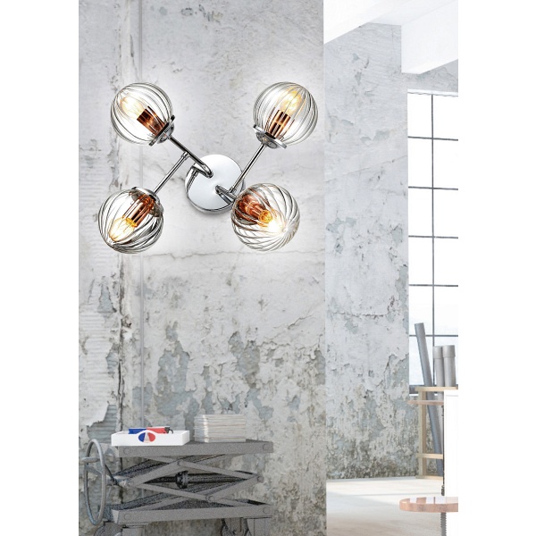 Best Lampa Sufitowa 4X40W E14 Chrom+Miedź Candellux