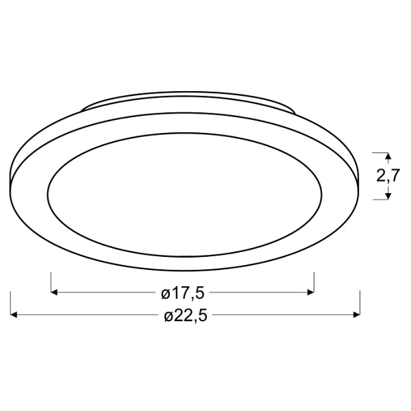 Pixel Lampa Sufitowa Plafon 22,5 12W Led Ip44 Chrom+Granila 3000K Candellux