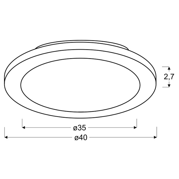 Pixel Lampa Sufitowa Plafon 40 24W Led Ip44 Chrom+Granila 3000K Candellux