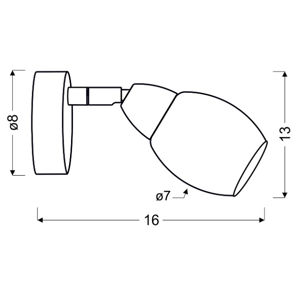 Rico Lampa Kinkiet 1X6W Led Smd Główka Okrągła 1E Z Przegubem Kd System Klosz Wymienny Chrom/Bezbarwny Candellux