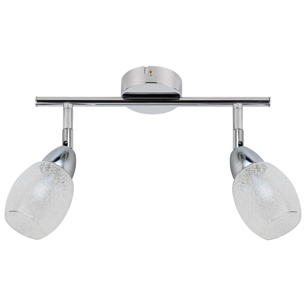 Rico Lampa Sufitowa Listwa 2X6W Led Smd Główka Okrągła 1E Z Przegubem Kd System Klosz Wymienny Chrom/Bezbarwny Candellux