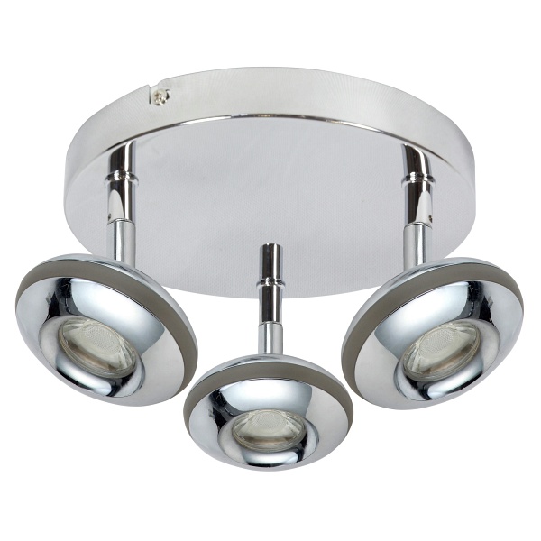 Skipper Lampa Sufitowa Plafon 3X6W Led Cob Główka Okrągła 1E Z Przegubem Kd System Chrom Candellux