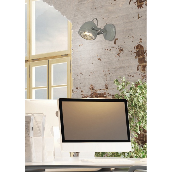 Pent Lampa Kinkiet 1X50W Gu10 Betonowy Szary Candellux