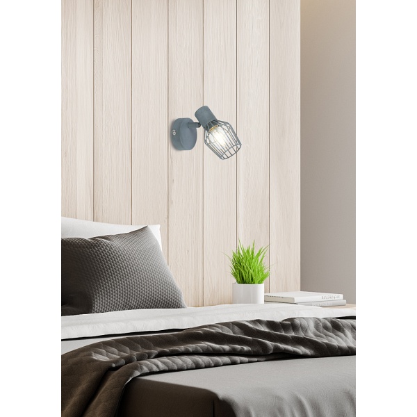 Viking Lampa Kinkiet 1X40W E14 Szary Candellux