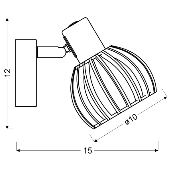 Atarri Lampa Kinkiet 1X25W E14 Biały+Drewno Candellux