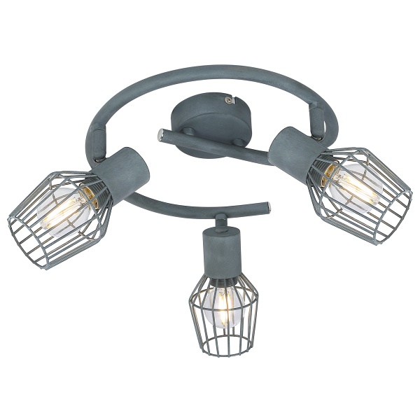 Viking Lampa Sufitowa Spirala 3X40W E14 Szary Candellux