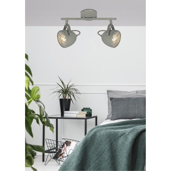 Pent Lampa Sufitowa Listwa 2X50W Gu10 Betonowy Szary Candellux