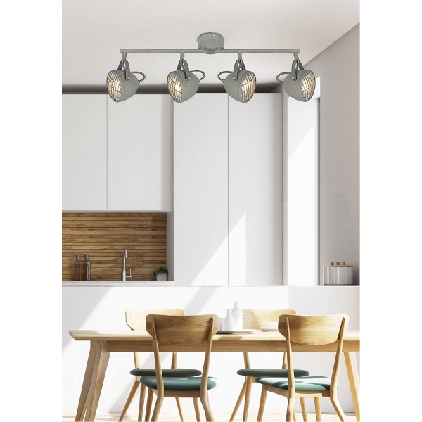 Pent Lampa Sufitowa Listwa 4X50W Gu10 Betonowy Szary Candellux