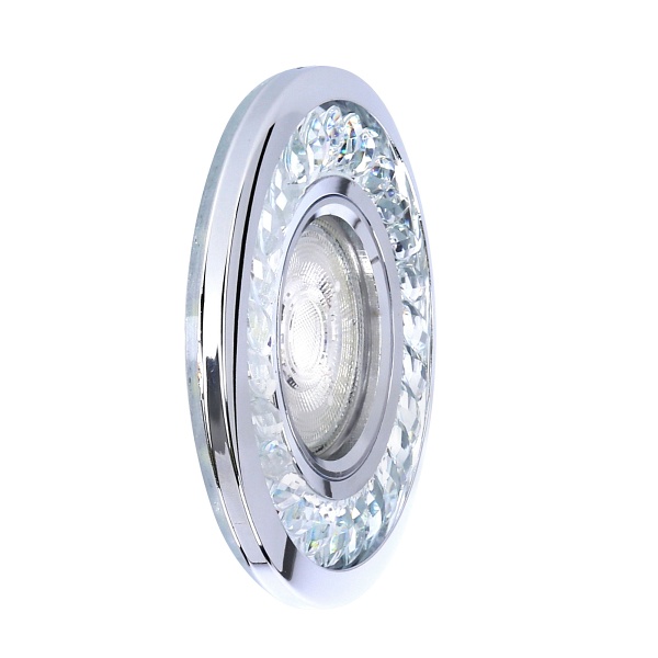 Sk-92 Ch/Tr Gu10 50W+Led Smd 3W 230V Chrom Oczko Sufitowe Lampa Sufitowa Candellux