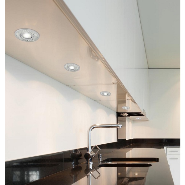 Sk-92 Ch/Tr Gu10 50W+Led Smd 3W 230V Chrom Oczko Sufitowe Lampa Sufitowa Candellux